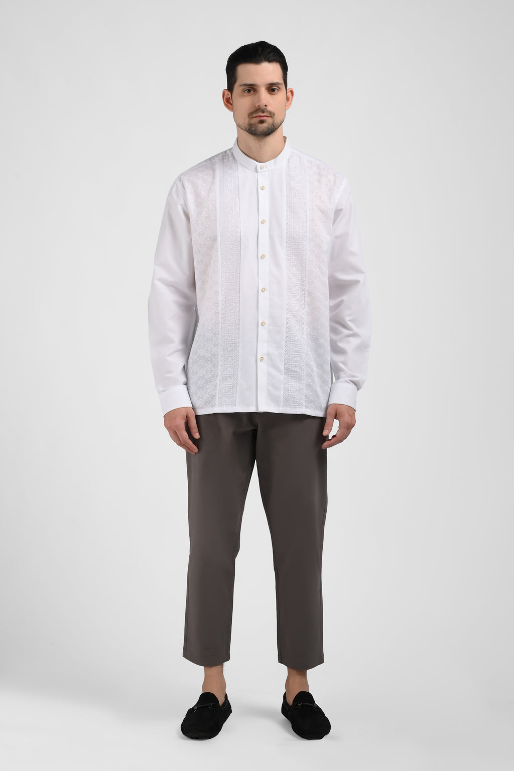 MOC Kemeja Koko Lengan Panjang Pria STANNIS-WHITE