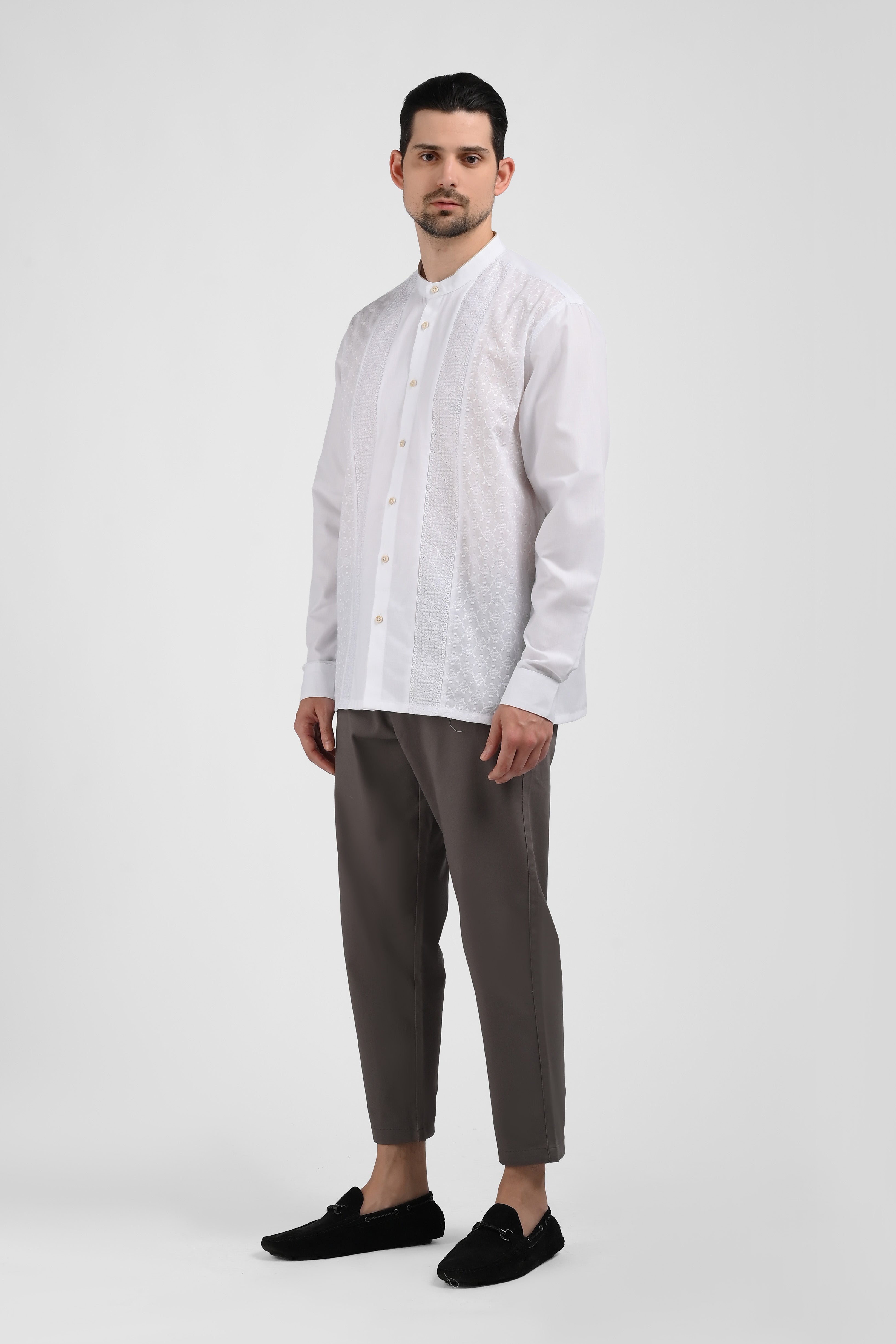 MOC Kemeja Koko Lengan Panjang Pria STANNIS-WHITE