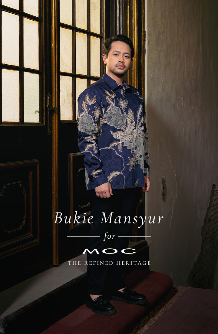 MOC - Kemeja Batik Pria Lengan Panjang Adiluhung - Navy