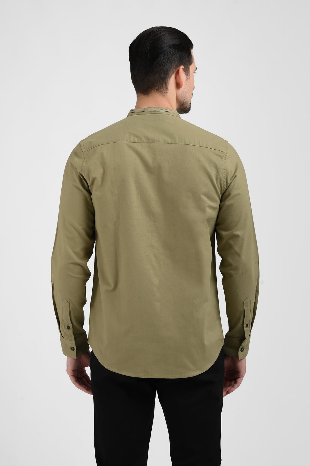 MOC Kemeja Shanghai Lengan Panjang Pria HADAR-OLIVE