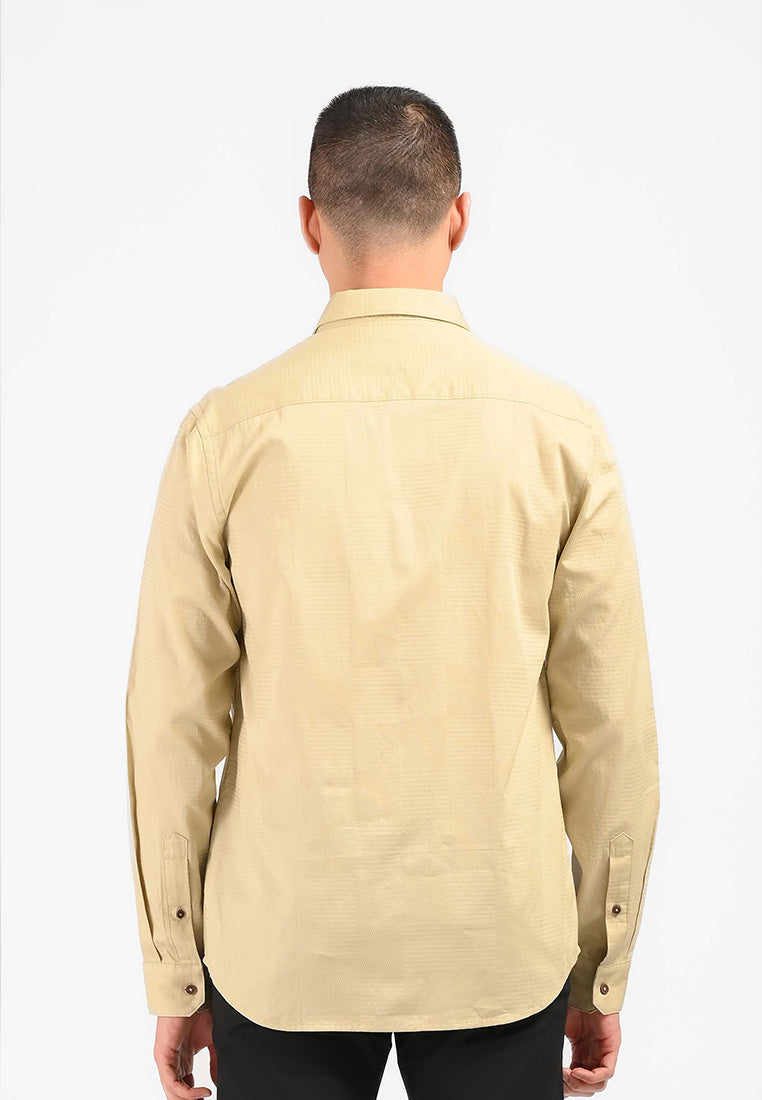MOC Kemeja Lengan Panjang Pria CEDERIC-KHAKI