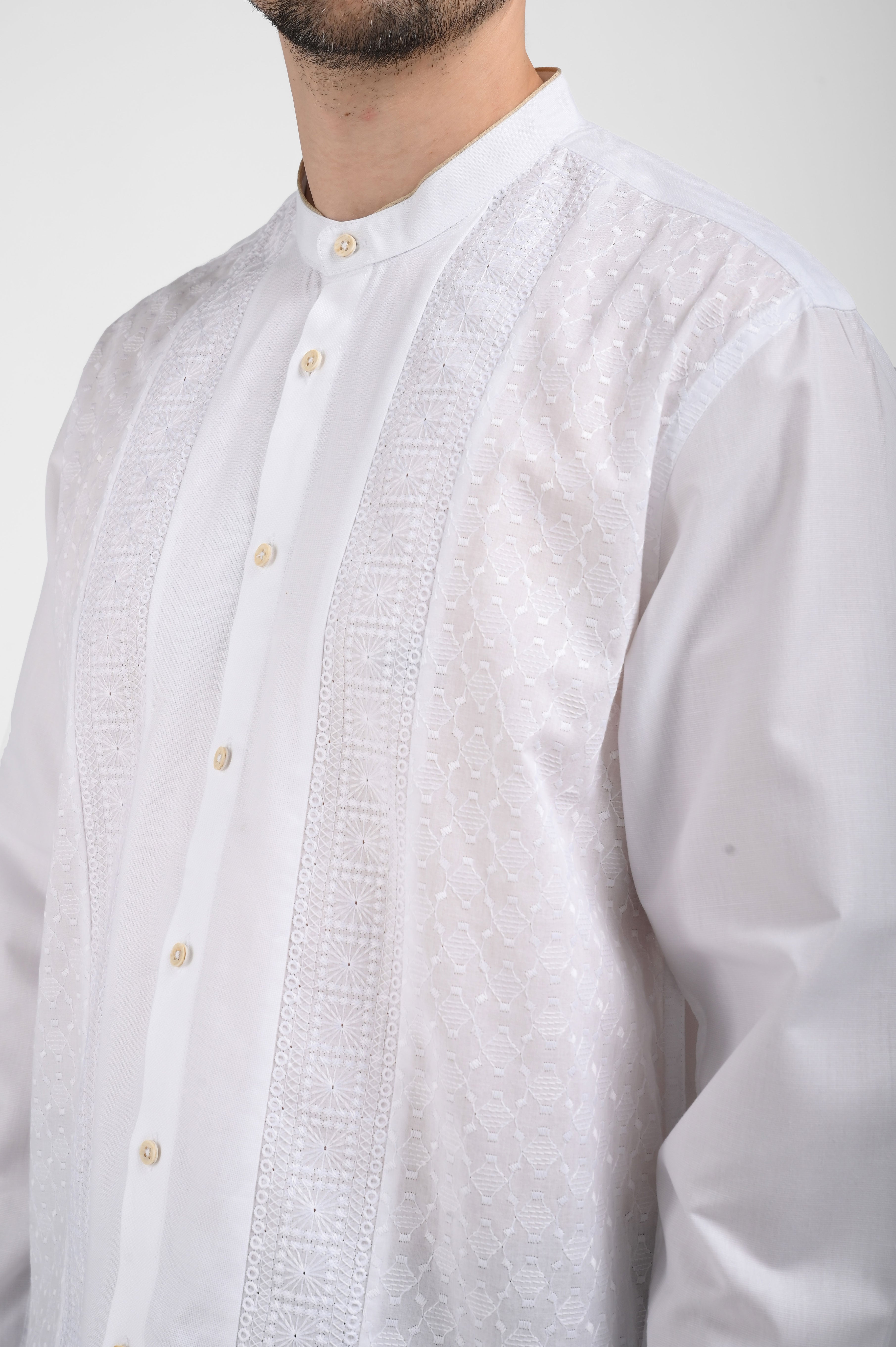 MOC Kemeja Koko Lengan Panjang Pria STANNIS-WHITE