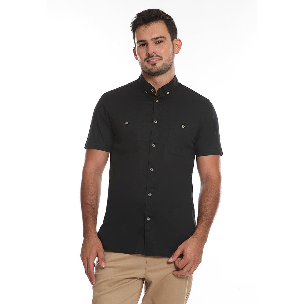 Men's Top By MOC Kemeja Pria Basic Polos Pendek Slim Fit Twimpo Best Seller