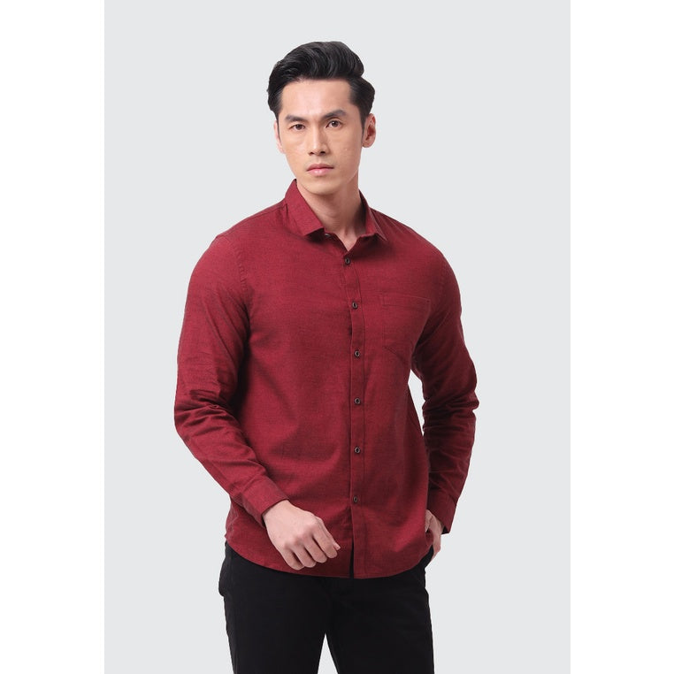 MOC Kemeja Lengan Panjang Pria REED - RED