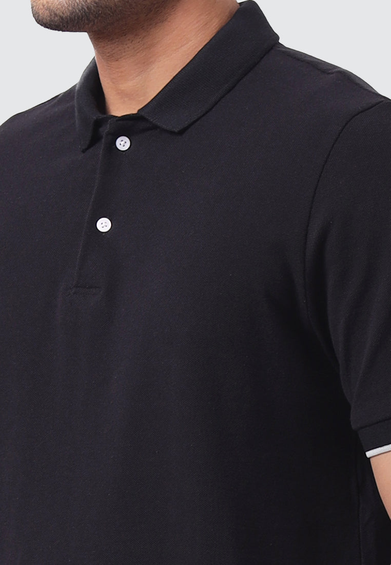 MOC Kaos Polo Lengan Pendek RUSKIN-BLACK