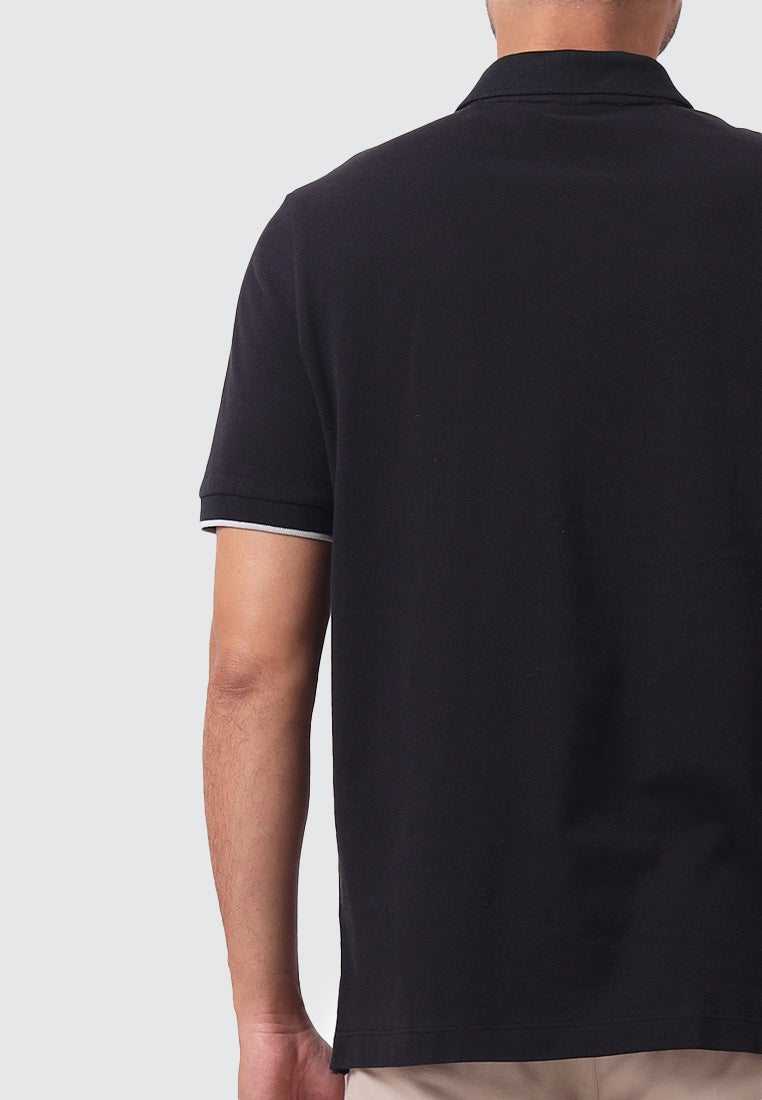 MOC Kaos Polo Lengan Pendek RUSKIN-BLACK