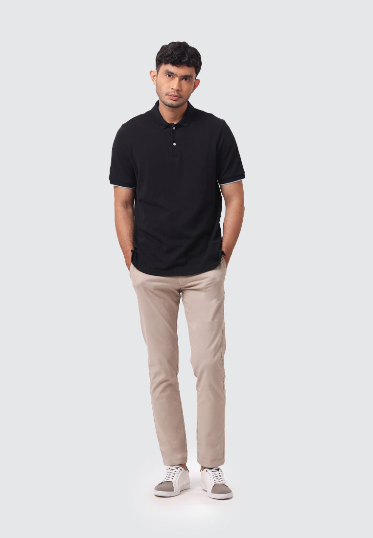MOC Kaos Polo Lengan Pendek RUSKIN-BLACK