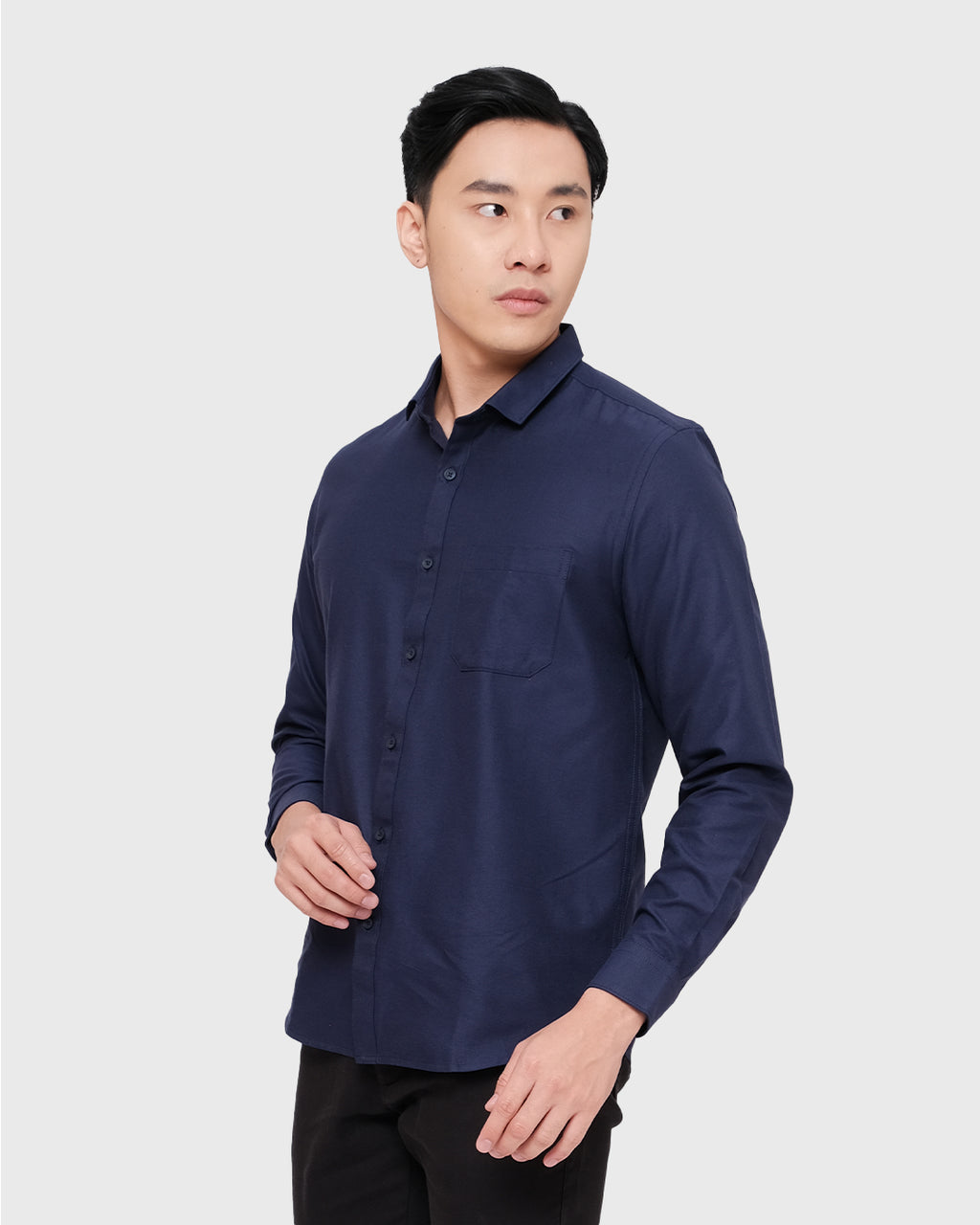 MOC Kemeja Lengan Panjang Pria STYX - NAVY