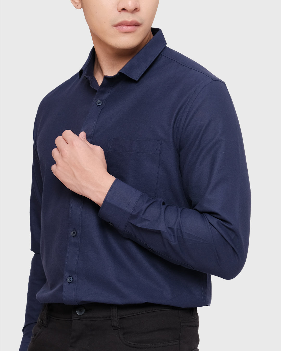 MOC Kemeja Lengan Panjang Pria STYX - NAVY