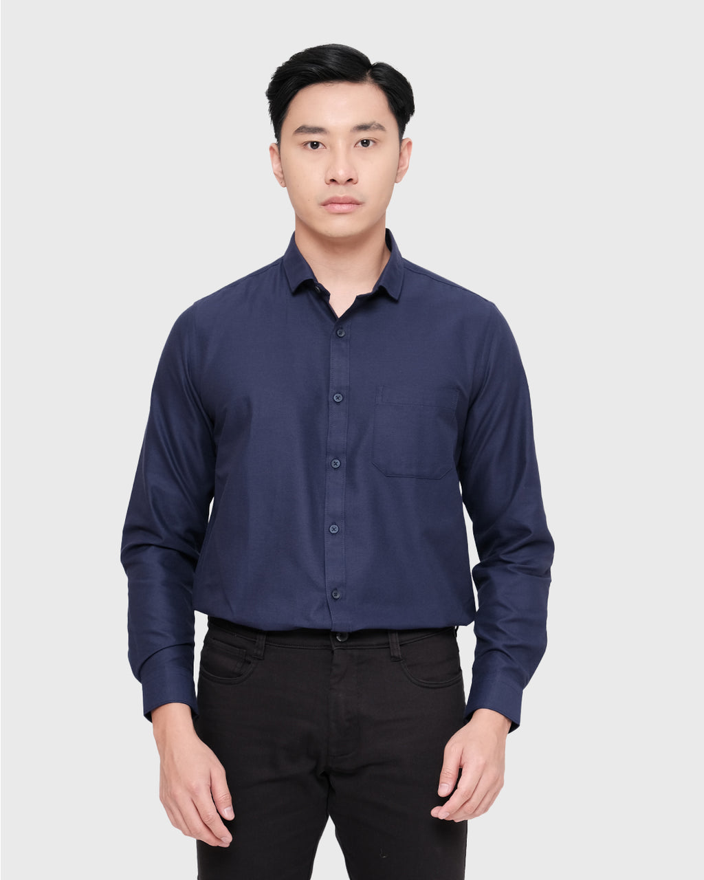 MOC Kemeja Lengan Panjang Pria STYX - NAVY