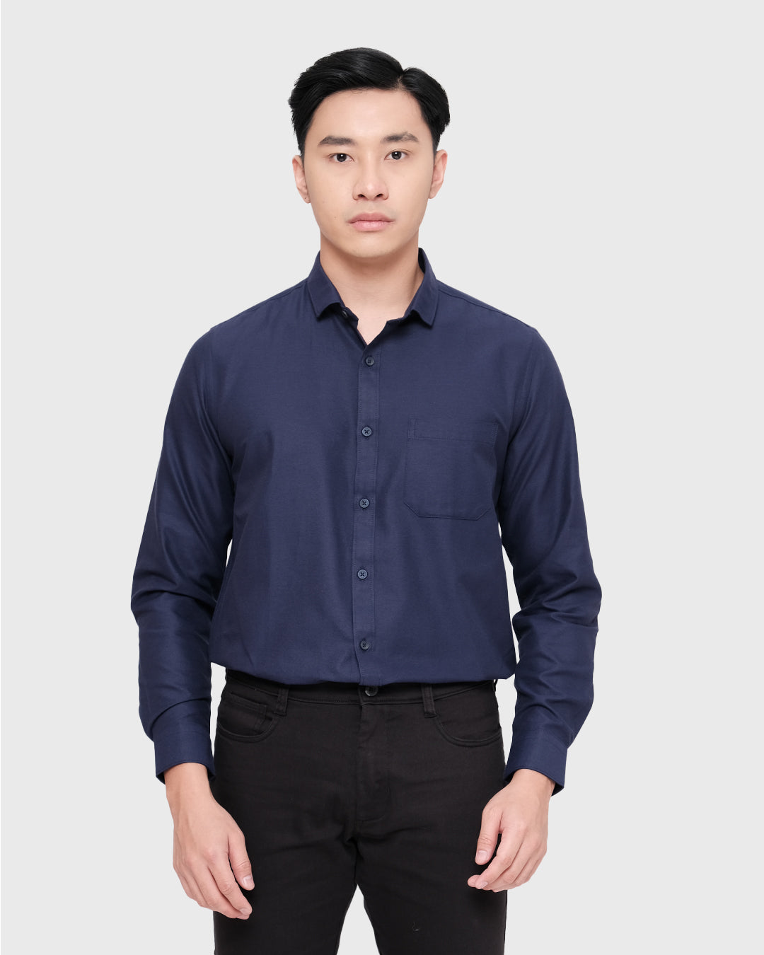 MOC Kemeja Lengan Panjang Pria STYX - NAVY