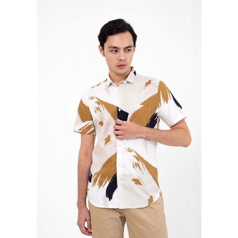 Men's Top By MOC Kemeja Lengan Pendek Pria Slim Fit Glendale Best Seller