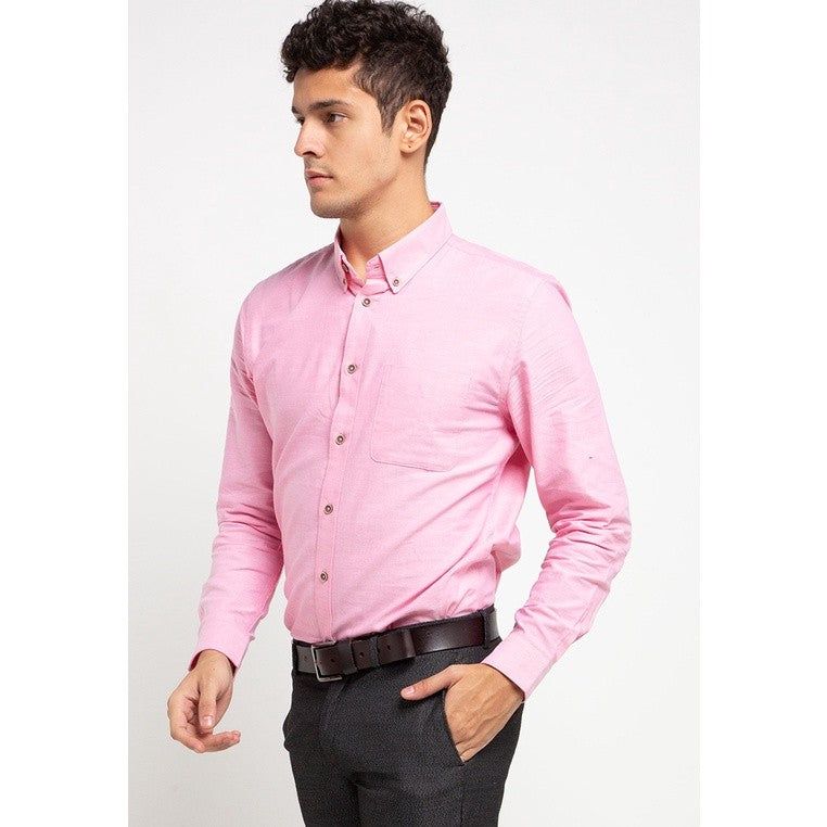 Men's Top By MOC Kemeja Pria Basic Polos Panjang Slim Fit Santana Best Seller
