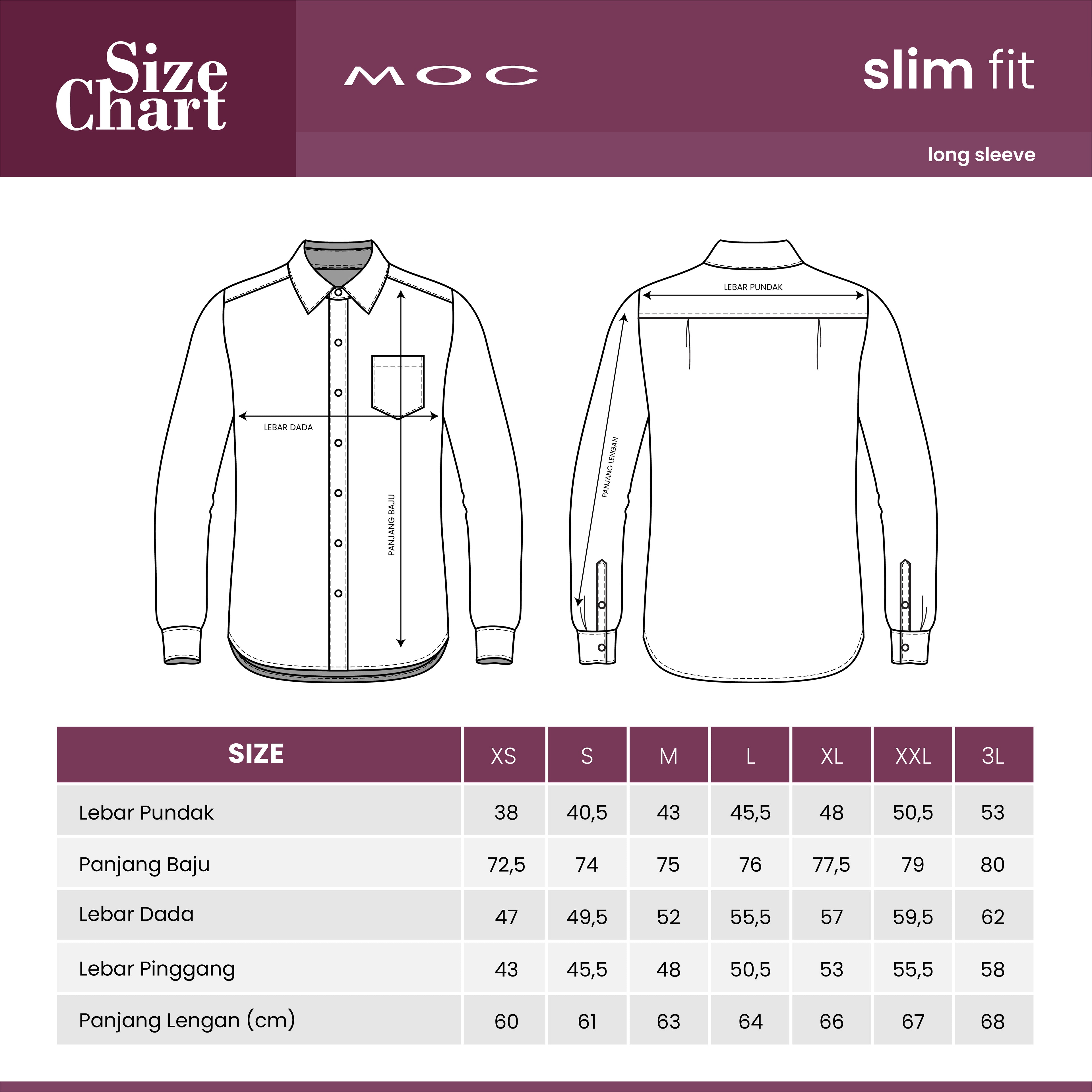 MOC - Kemeja Polos Pria Lengan Panjang Renton - Khaki Light