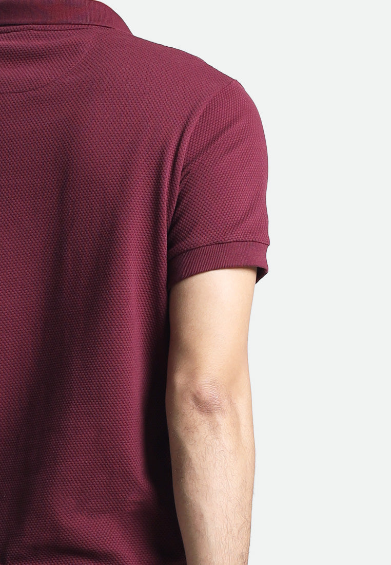 MOC Kaos Polo Lengan Pendek Pria PAROS-MAROON