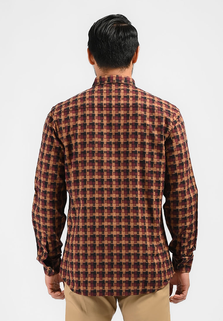 MOC Kemeja Lengan Panjang Pria AARON-MAROON