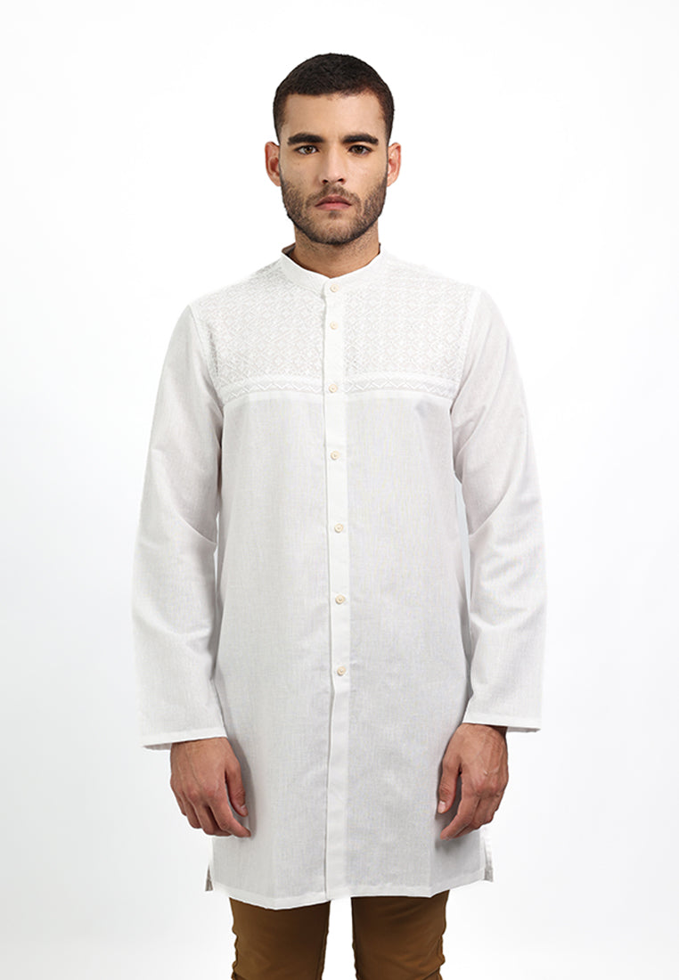MOC Gamis Pria Lengan Panjang VLADIMIR - WHITE