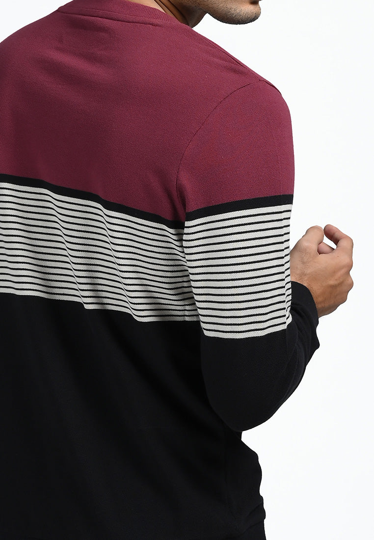 MOC Sweatshirt Lengan Panjang Pria HOLLIS-MAROON
