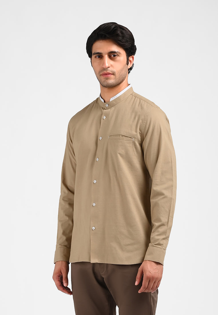 MOC Kemeja Lengan Panjang Pria MADINAH-KHAKI