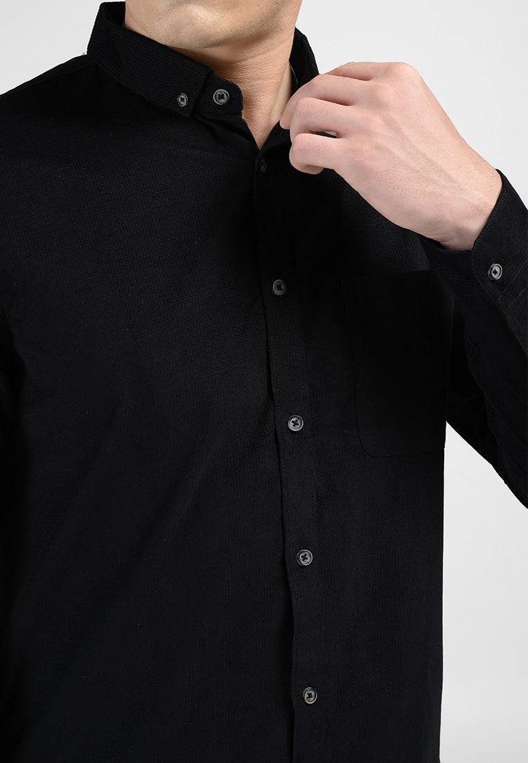 MOC Kemeja Lengan Panjang JURGEN-BLACK