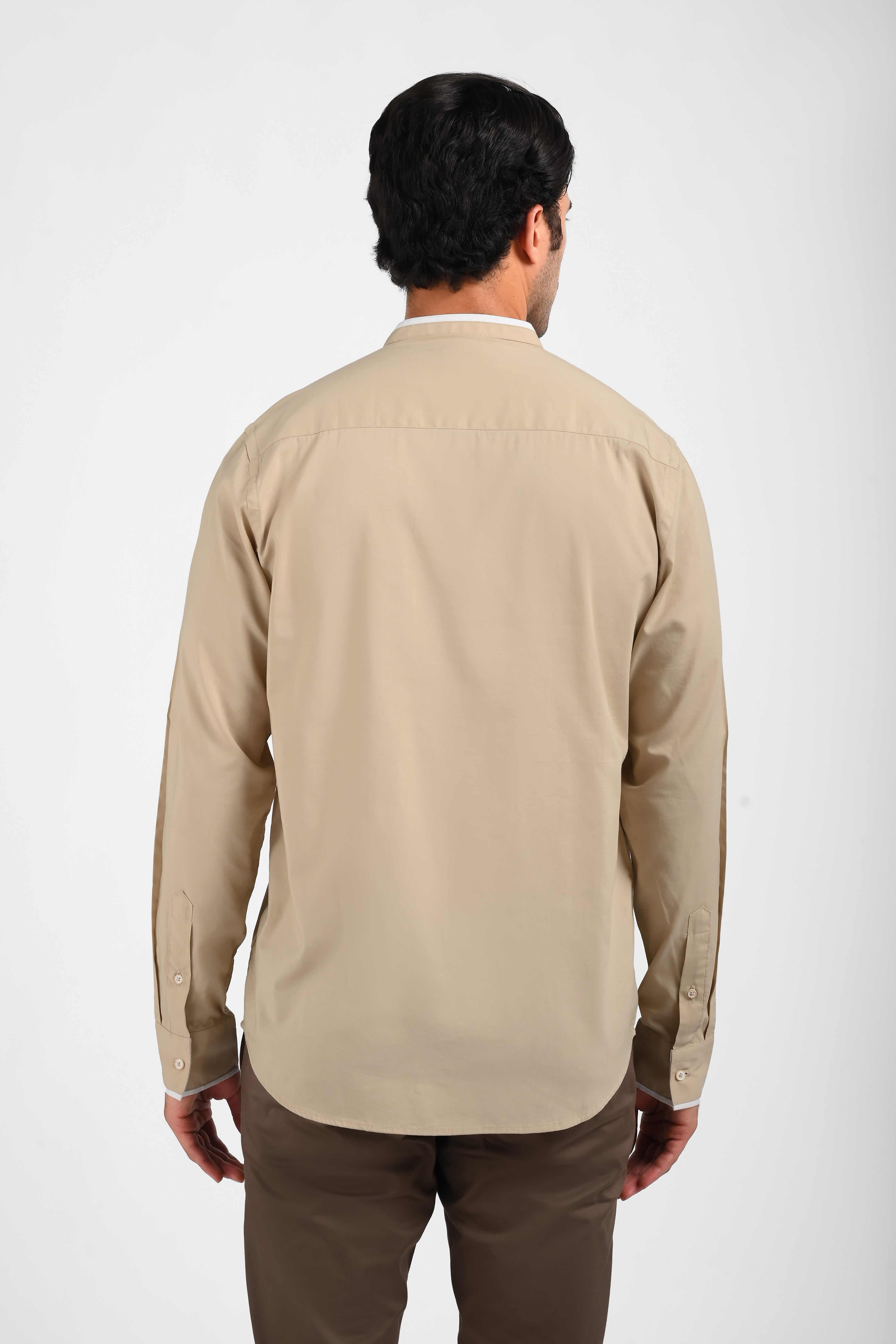 MOC Kemeja Koko Lengan Panjang Pria ALDINO-KHAKI
