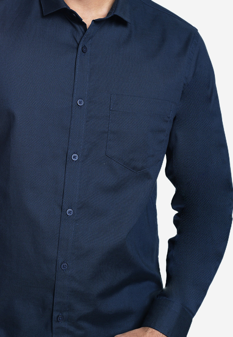 MOC Kemeja Lengan Panjang Pria CASPIAN-NAVY
