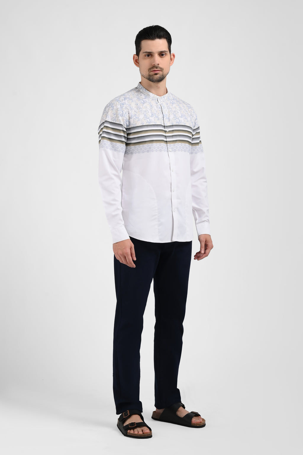 MOC Kemeja Koko Lengan Panjang Pria TWYNN-WHITE