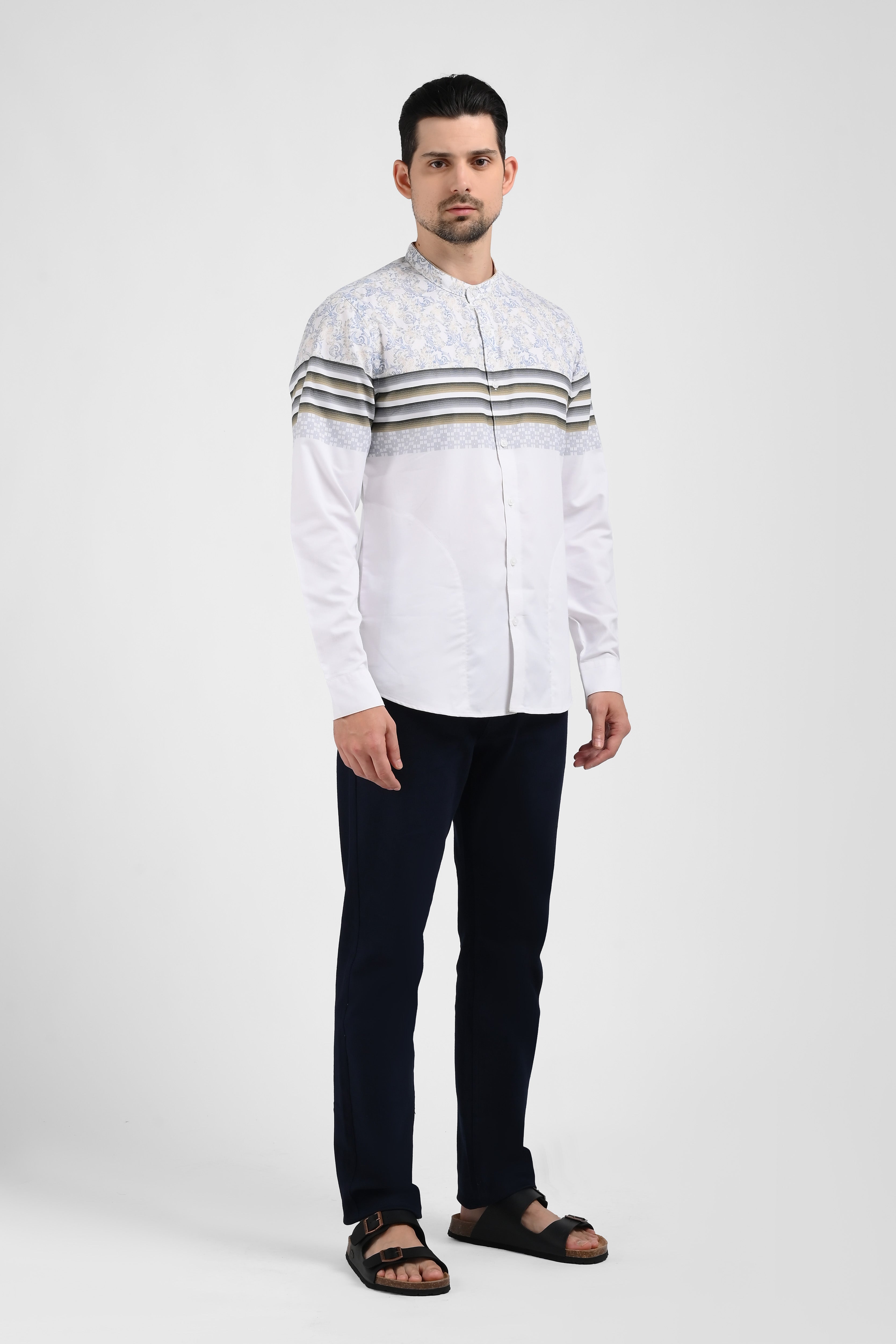 MOC Kemeja Koko Lengan Panjang Pria TWYNN-WHITE