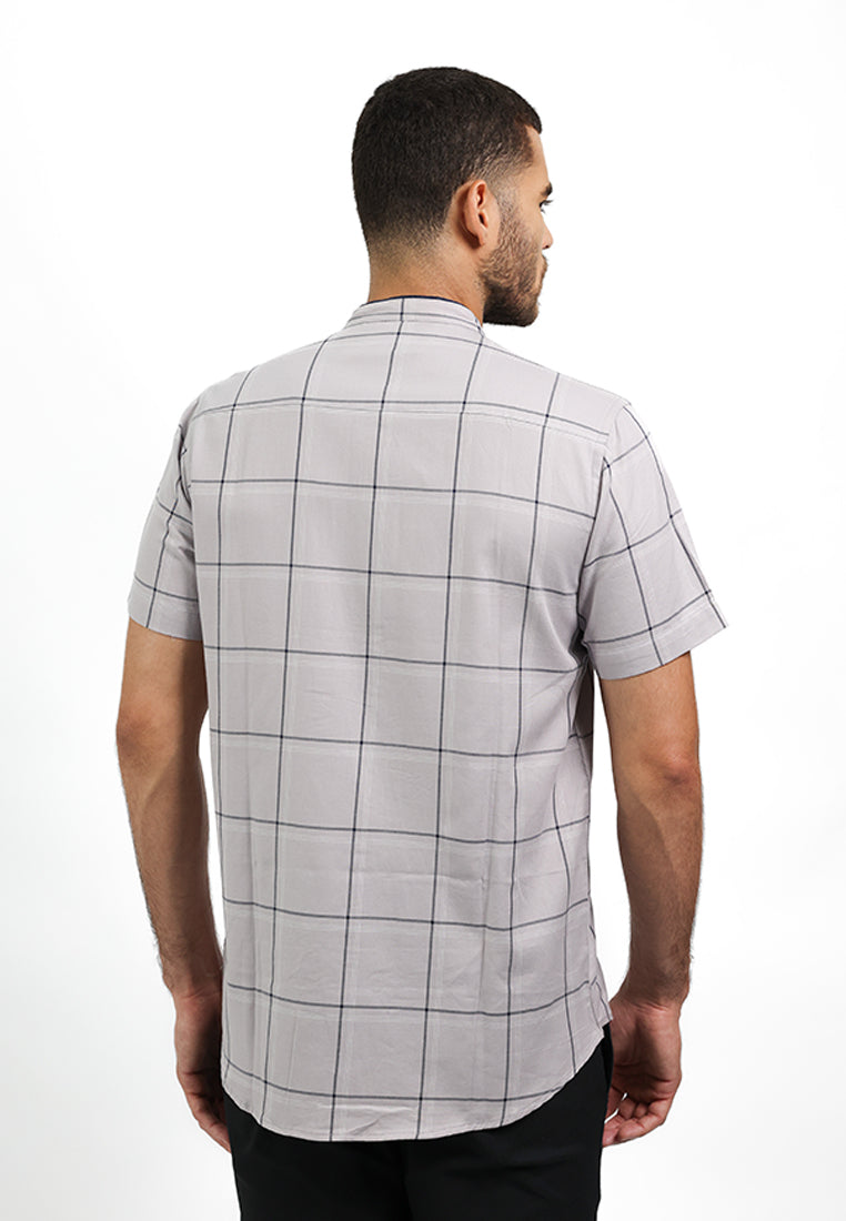 MOC Kemeja Lengan Pendek Pria BAGAS - GREY