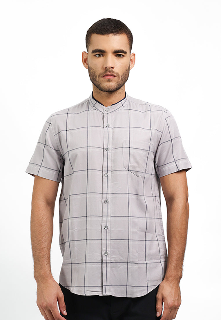 MOC Kemeja Lengan Pendek Pria BAGAS - GREY