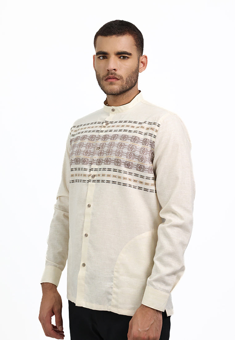 MOC Kemeja Koko Lengan Panjang Pria SERGE - KHAKI