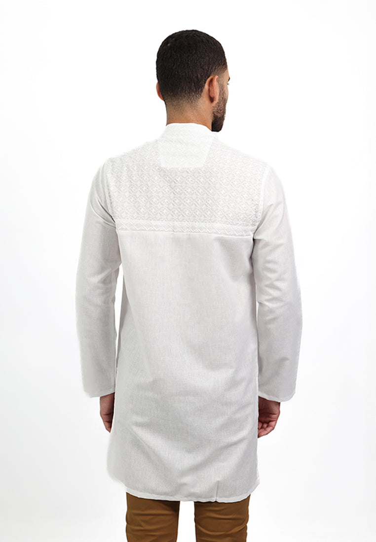 MOC Gamis Pria Lengan Panjang VLADIMIR - WHITE