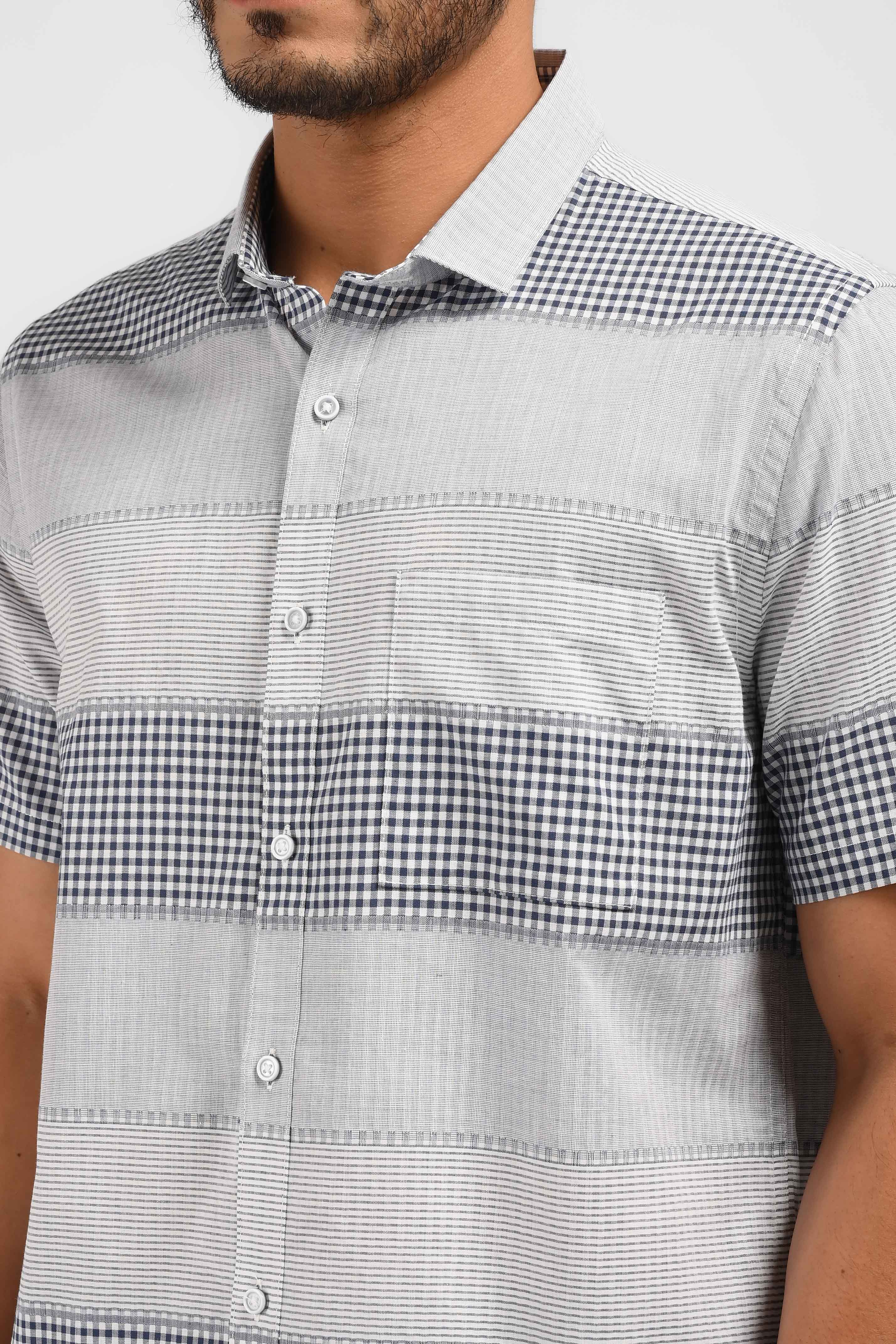 MOC Kemeja Lengan Pendek Pria OZBORNE-BLUE