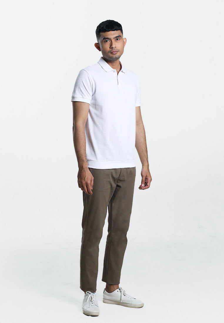 MOC Kaos Polo Lengan Pendek Pria PAROS-WHITE