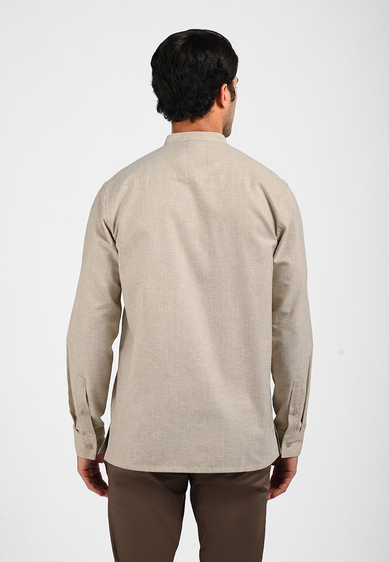 MOC Kemeja Koko Lengan Panjang Pria SHADIQ-KHAKI