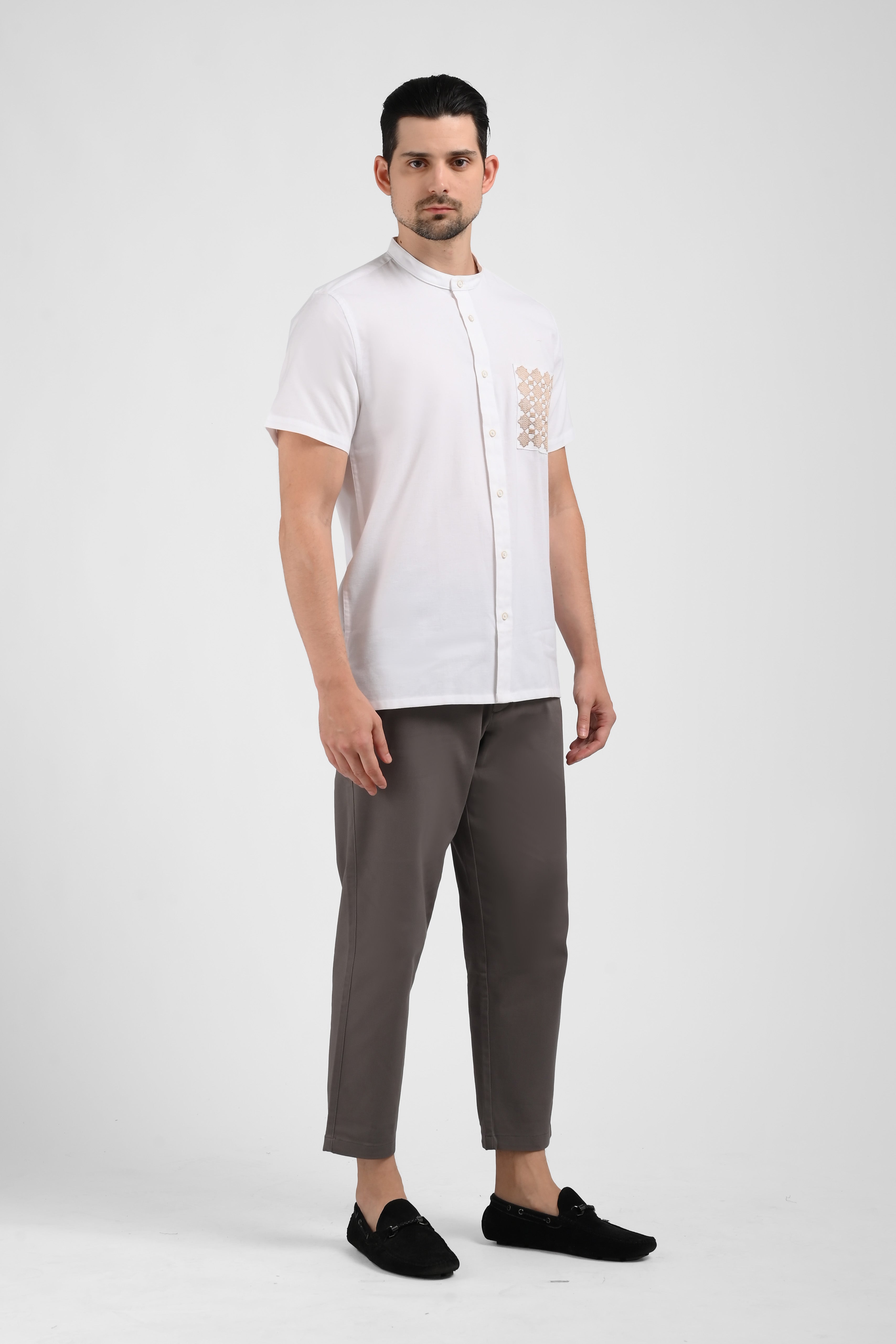 MOC Kemeja Lengan Pendek Pria HUBERTO-BEIGE