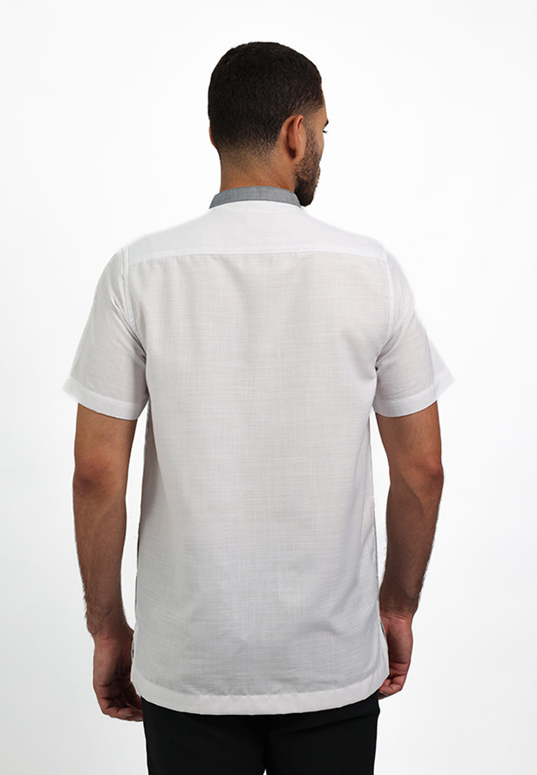 MOC Kemeja Koko Lengan Pendek Pria TONGGO - GREY