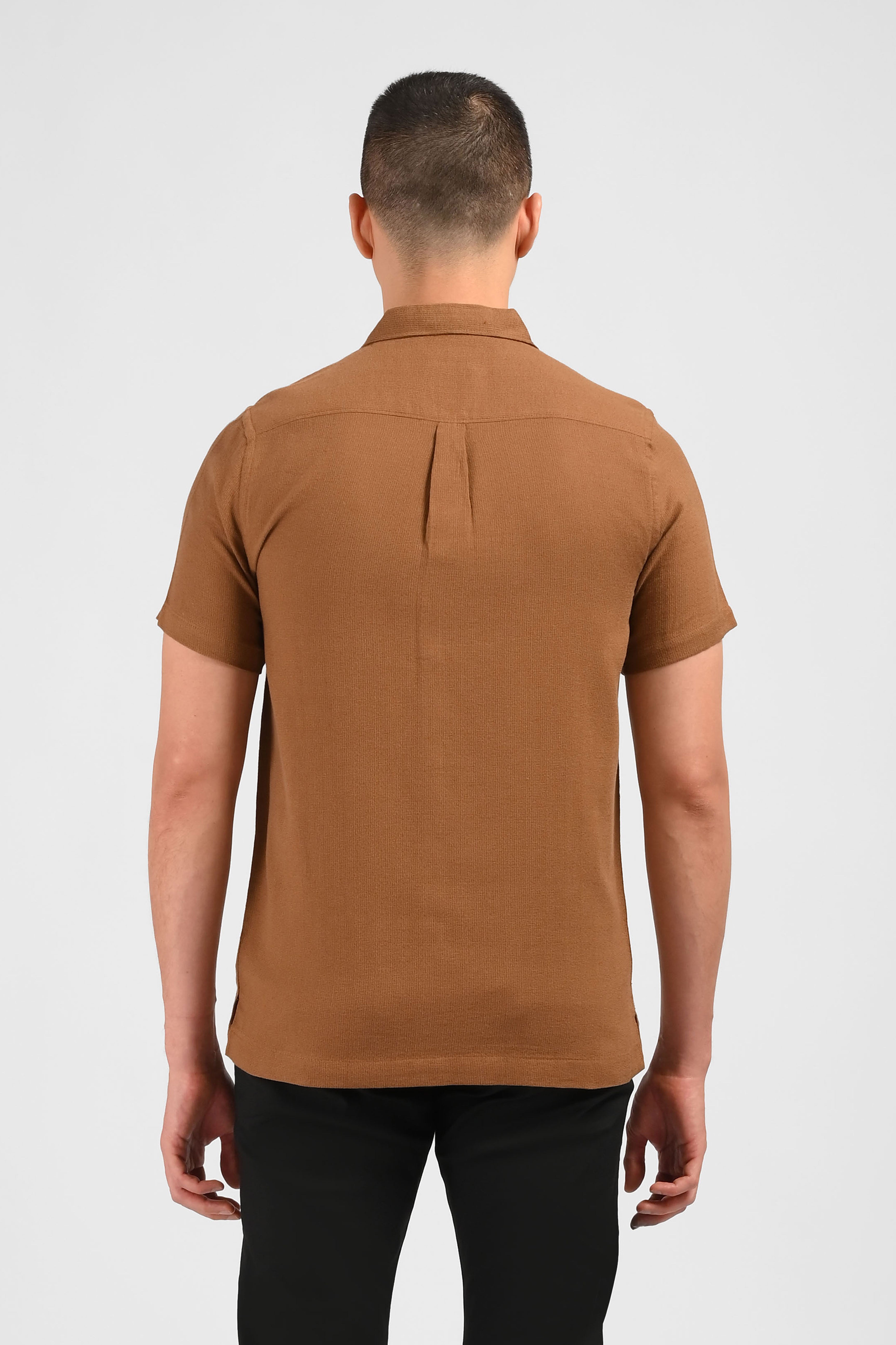 MOC Kemeja Lengan Pendek Pria KNOXY-BROWN