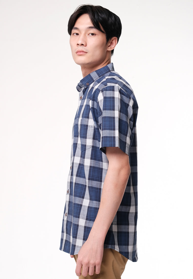 MOC Kemeja Lengan Pendek Pria TIAMO BESTBUY-NAVY