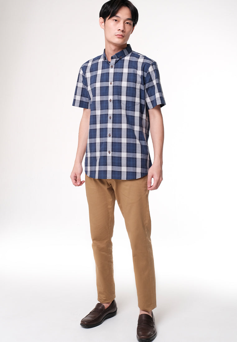 MOC Kemeja Lengan Pendek Pria TIAMO BESTBUY-NAVY