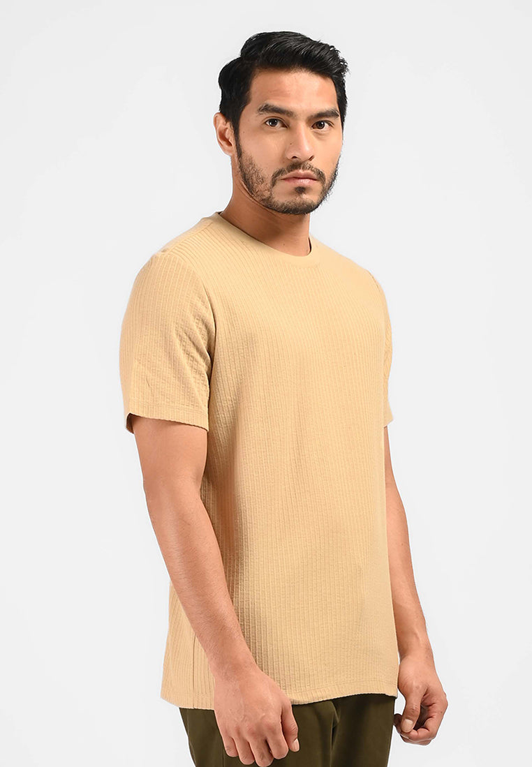 MOC Kaos Lengan Pendek Pria HAZEL-KHAKI