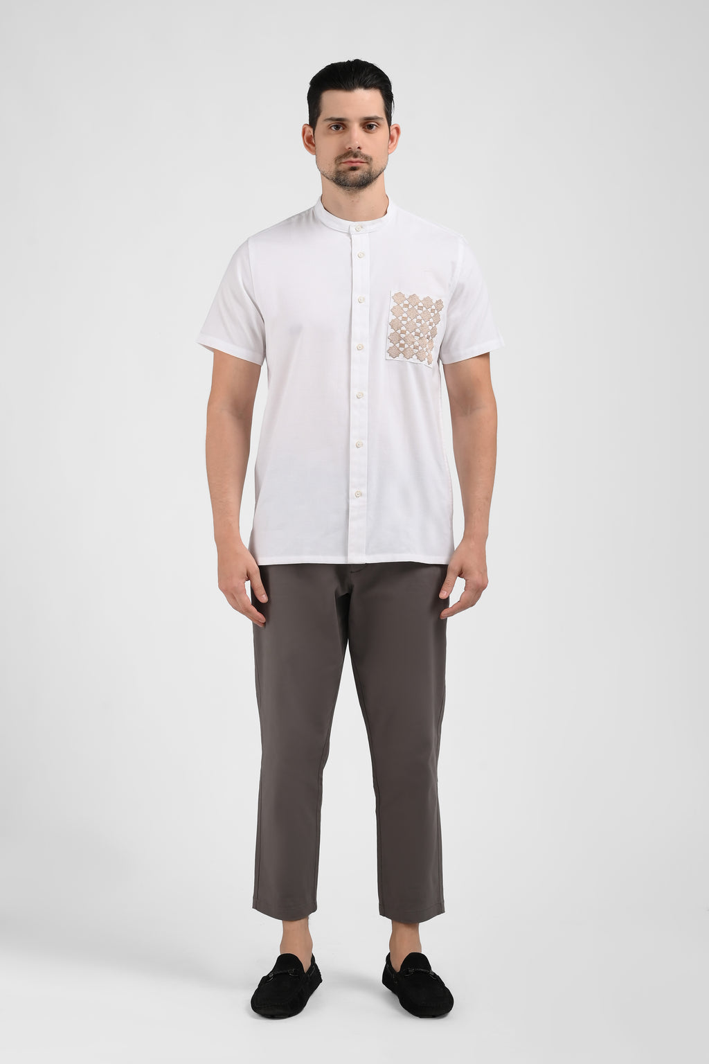 MOC Kemeja Lengan Pendek Pria HUBERTO-BEIGE