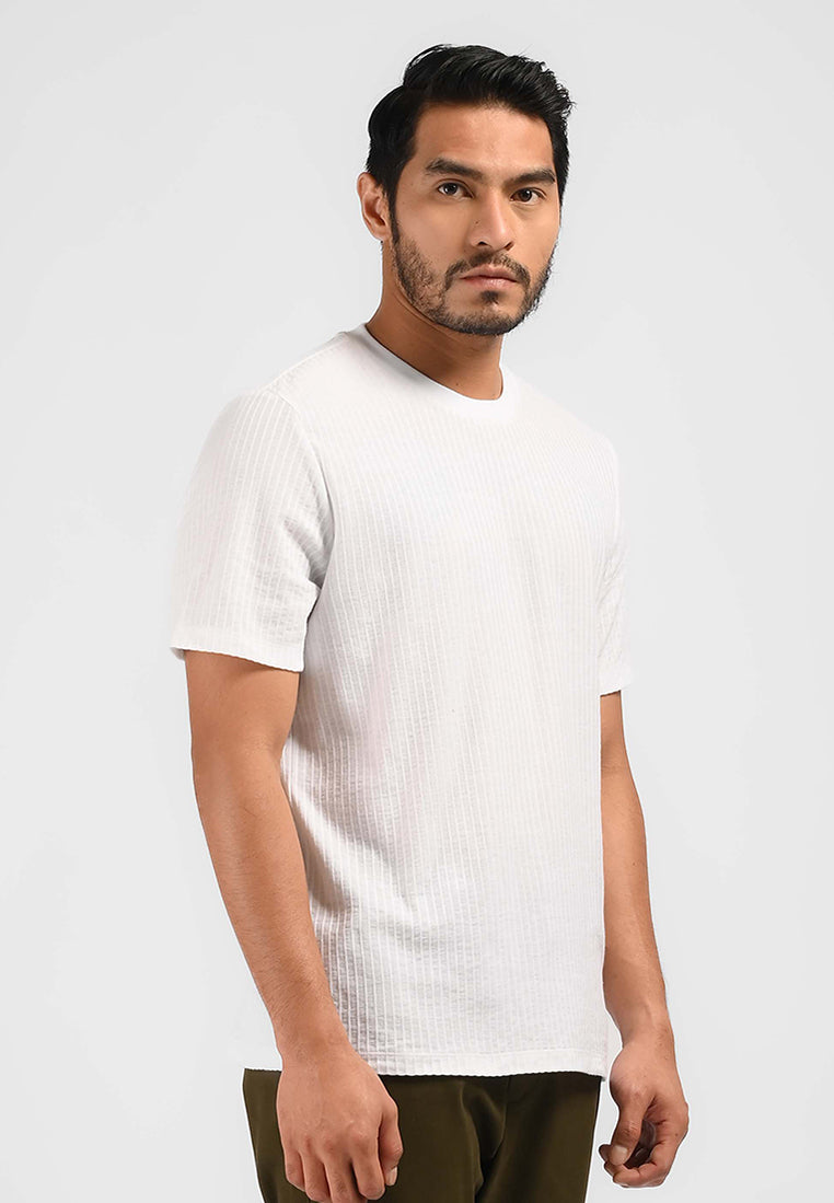 MOC Kaos Lengan Pendek Pria HAZEL-WHITE