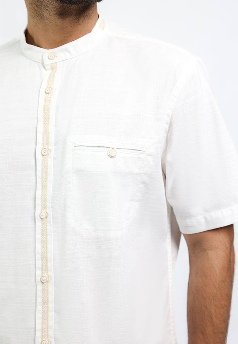 MOC Kemeja Lengan Pendek Pria ARNE-WHITE