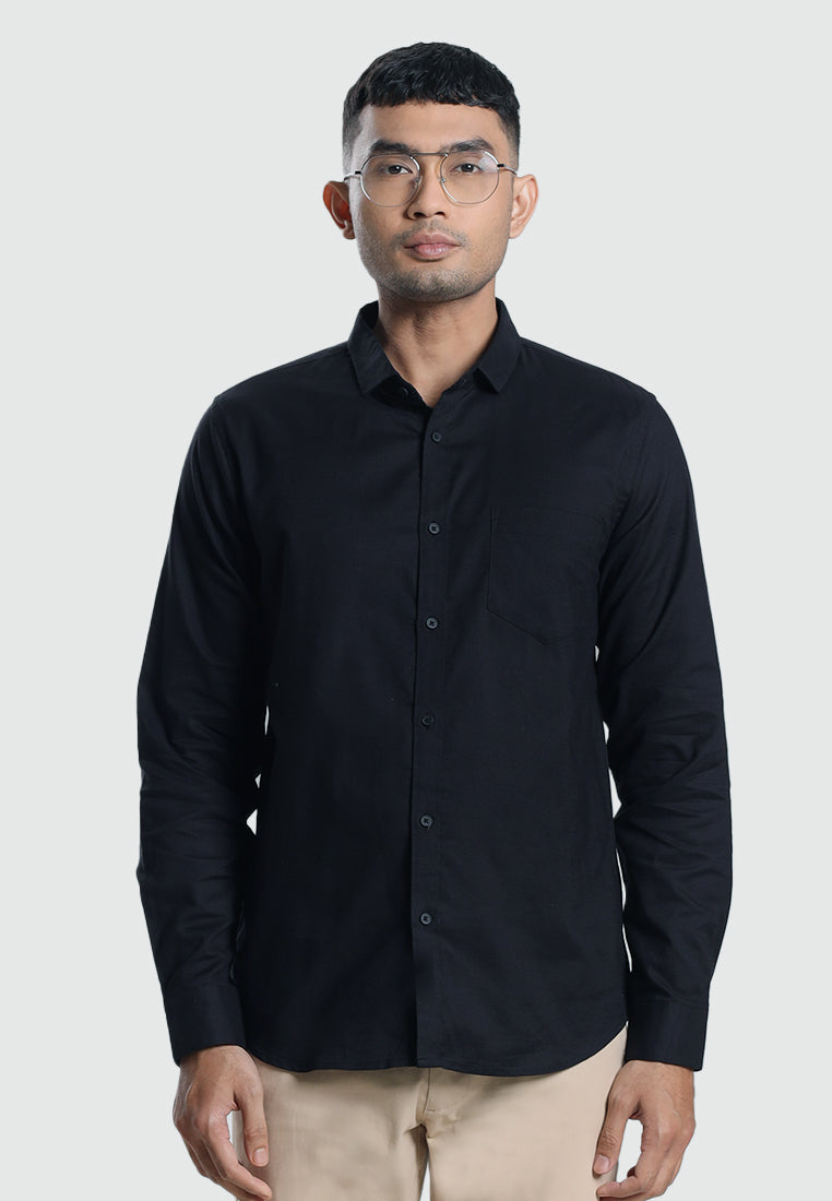 MOC Kemeja Lengan Panjang Pria CASPIAN-BLACK