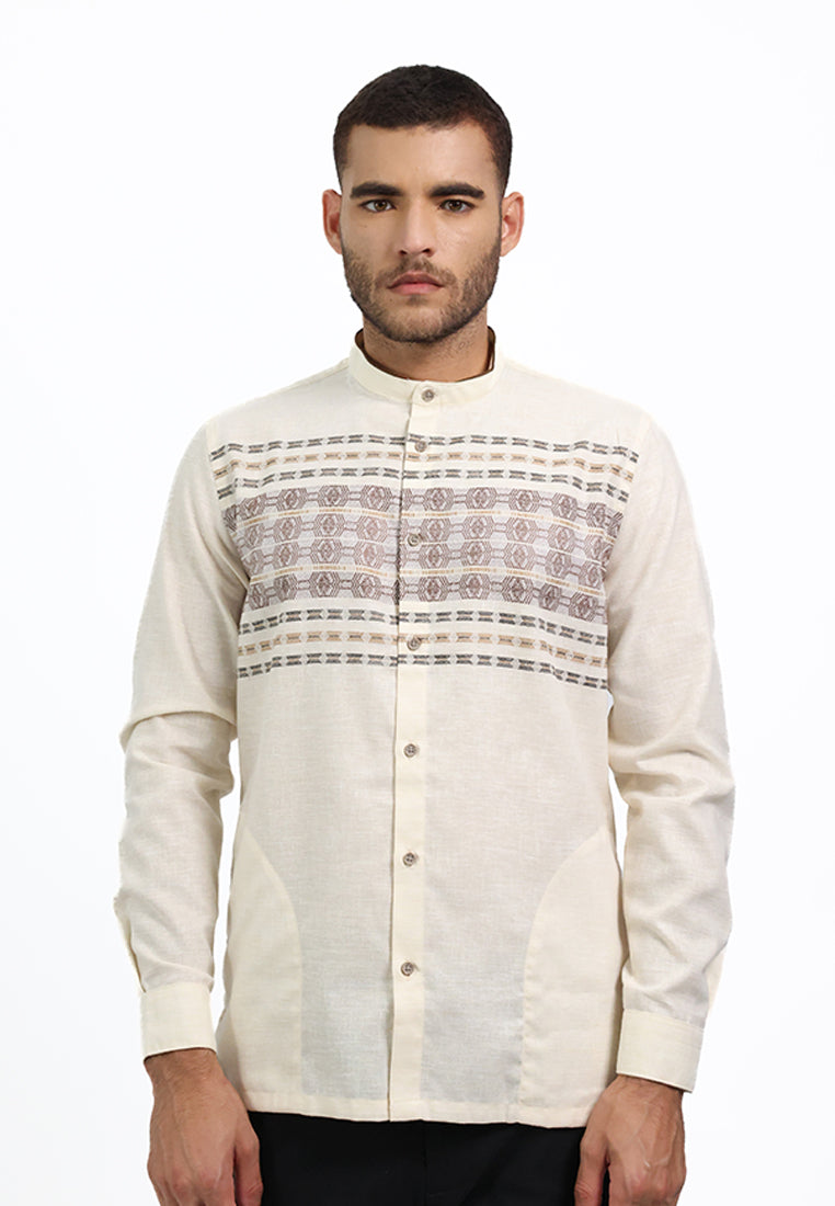 MOC Kemeja Koko Lengan Panjang Pria SERGE - KHAKI