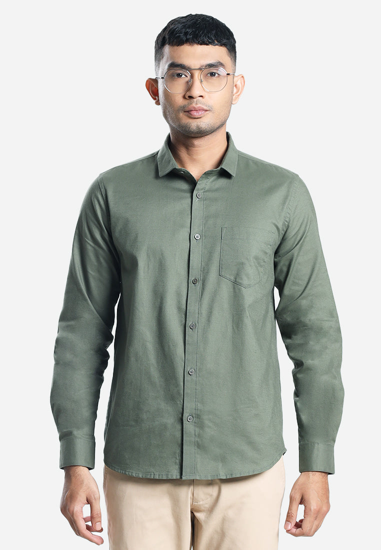 MOC Kemeja Lengan Panjang Pria CASPIAN-GREEN