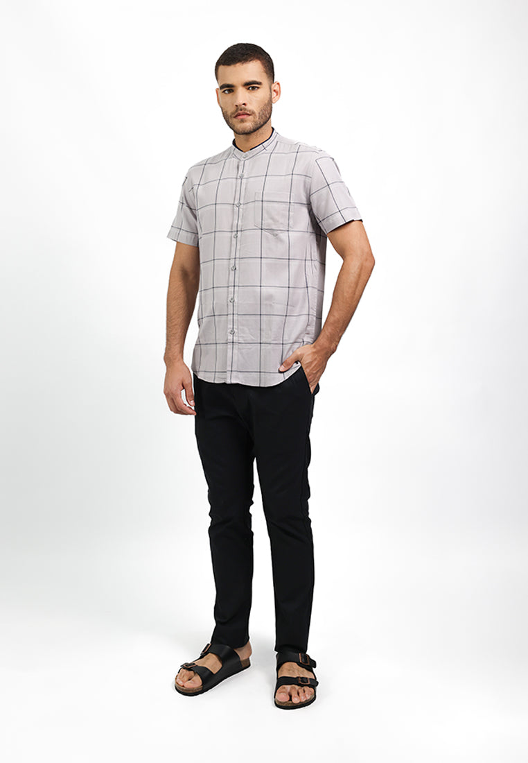 MOC Kemeja Lengan Pendek Pria BAGAS - GREY