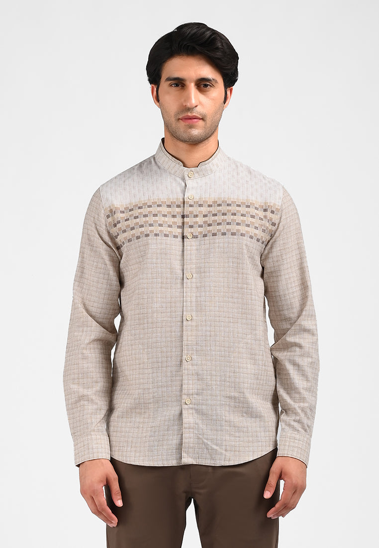 MOC Kemeja Lengan Panjang Pria IZRA-KHAKI