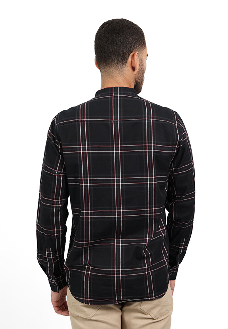MOC Kemeja Koko Lengan Panjang Pria HAMZA-BLACK